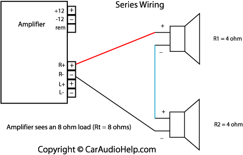 8 Ohm Speaker On 4 Car Amplifier, Series Wiring Diagram Speakers
